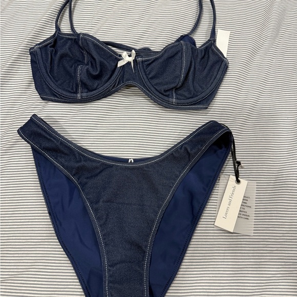 Lovers + Friends Nola indigo blue Bikini Set - Picture 7 of 11